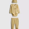 0-18 meses | Conjunto de 3 peças de roupa para recém-nascidos «Winnie the Pooh» da Disney, com espaço para crescer