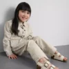 1,5-12 anos | Jeans de algodão com riscas finas da The Edit