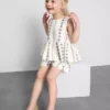 1,5-9 anos | conjunto de blusa bordada e calções