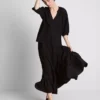 Blusa de manga 3/4 com decote em V