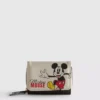 Bolsa com tampa da Disney com o Mickey e os amigos em imitação de couro