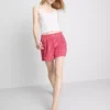 Calções de pijama em algodão tecido