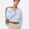 Camisa de manga comprida às riscas