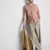 Camisa de manga curta com textura