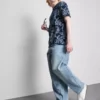 Camisa de manga curta estampada