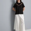 Camisas com inserção de renda