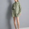 Camisas às riscas em popeline de algodão
