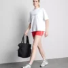 Camisola desportiva de algodão com estampado, de corte descontraído