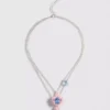 Colar em camadas com inicial e pingente do Stitch da Disney