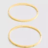 Conjunto de 2 pulseiras finas à prova de água