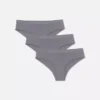 Conjunto de 3 cuecas cinzentas sem costuras