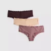 Conjunto de 3 cuecas hipster neutras em microfibra