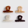 Conjunto de 4 ganchos de cabelo em espiral