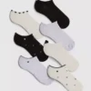 Conjunto de 7 pares de meias curtas de sapatilhas com motivos de corações
