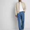 Jeans de cintura média e corte descontraído