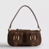 Mala de ombro com bolso com fivela