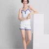 Pijamas curto elástico com alta percentagem de algodão