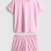 Pijamas curto tipo t-shirt de algodão