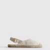 Sandálias de espadrilha com tiras traseiras