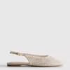 Sapatos rasos com fivela traseira e strass