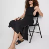 Vestido midi-longo justo sem mangas da Paula Echevarría