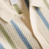 0-12 meses | Conjunto de camisa de malha às riscas e calções