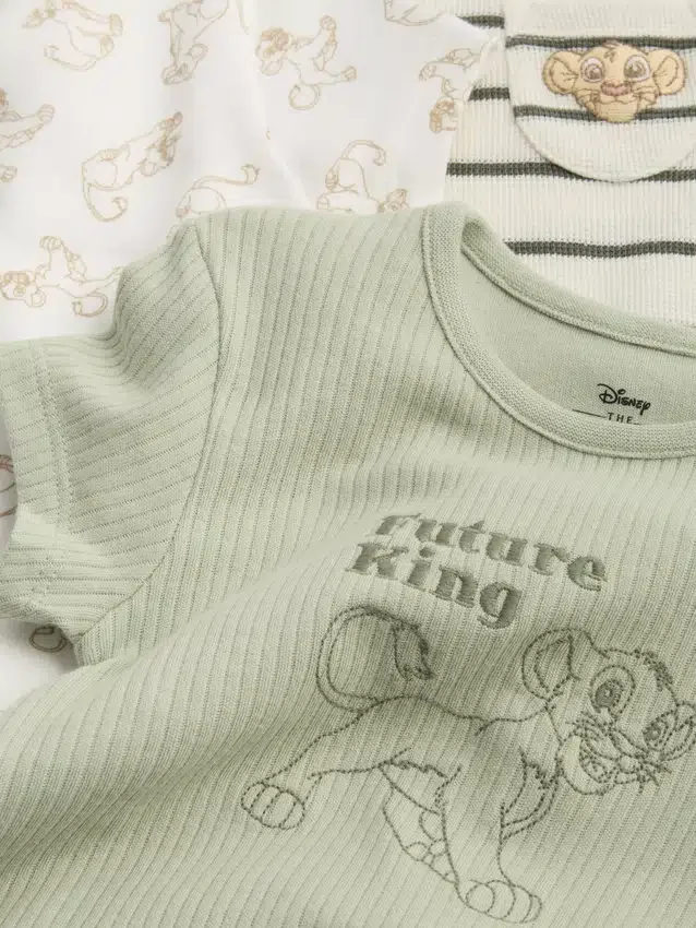 0-18 meses | Conjunto de 3 bodys para recém-nascidos «O Rei Leão» da Disney