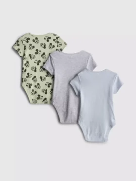 0-18 meses | Conjunto de 3 bodys para recém-nascidos «Room to Grow» da Disney com o Mickey Mouse e o Pato Donald