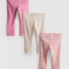 0-18 meses | Conjunto de 3 leggings para recém-nascidos