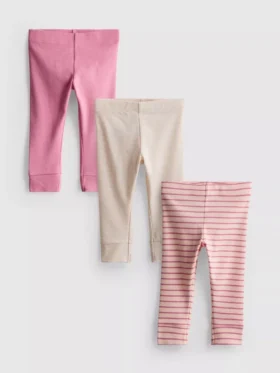 0-18 meses | Conjunto de 3 leggings para recém-nascidos