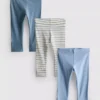 0-18 meses | Conjunto de 3 leggings para recém-nascidos