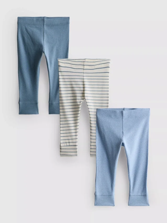 0-18 meses | Conjunto de 3 leggings para recém-nascidos