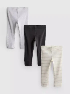 0-18 meses | Conjunto de 3 leggings para recém-nascidos
