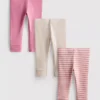 0-18 meses | Conjunto de 3 leggings para recém-nascidos