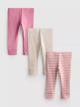0-18 meses | Conjunto de 3 leggings para recém-nascidos