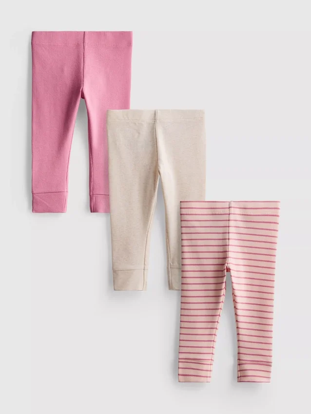 0-18 meses | Conjunto de 3 leggings para recém-nascidos