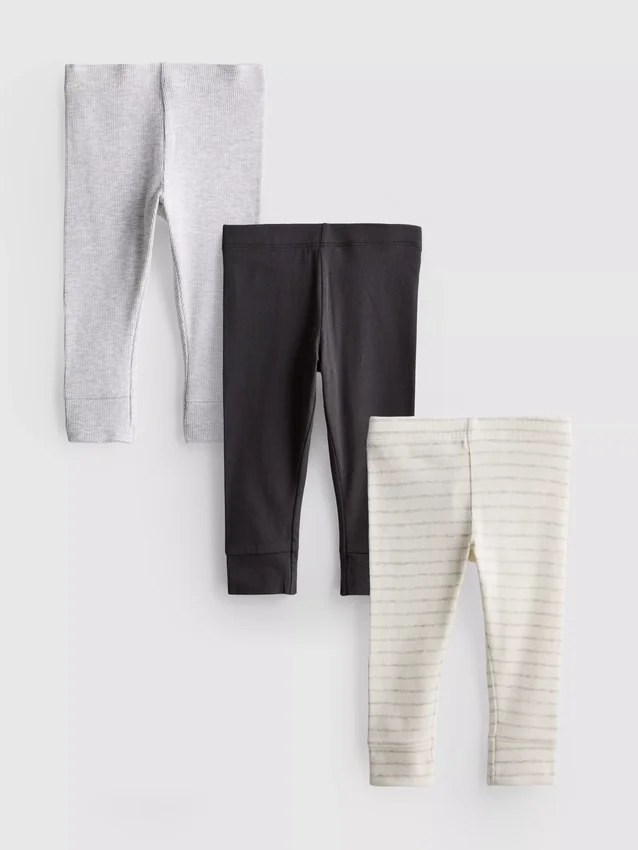 0-18 meses | Conjunto de 3 leggings para recém-nascidos