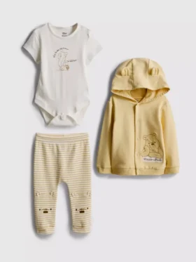 0-18 meses | Conjunto de 3 peças de roupa para recém-nascidos do Winnie the Pooh da Disney