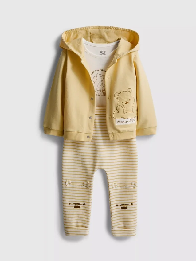 0-18 meses | Conjunto de 3 peças de roupa para recém-nascidos do Winnie the Pooh da Disney
