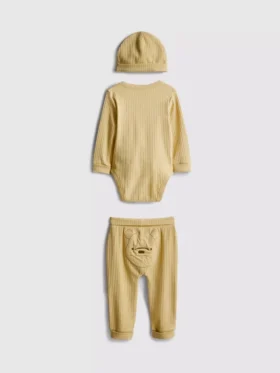 0-18 meses | Conjunto de 3 peças de roupa para recém-nascidos «Winnie the Pooh» da Disney, com espaço para crescer