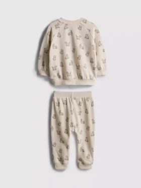 0-18 meses | Conjunto para recém-nascidos com camisola com motivo de cão e calças de fato de treino