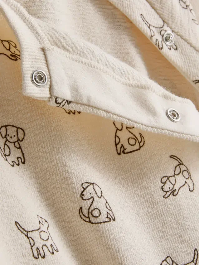 0-18 meses | Conjunto para recém-nascidos com camisola com motivo de cão e calças de fato de treino