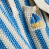 0-18 meses | Conjunto para recém-nascidos com polo às riscas, calções e chapéu