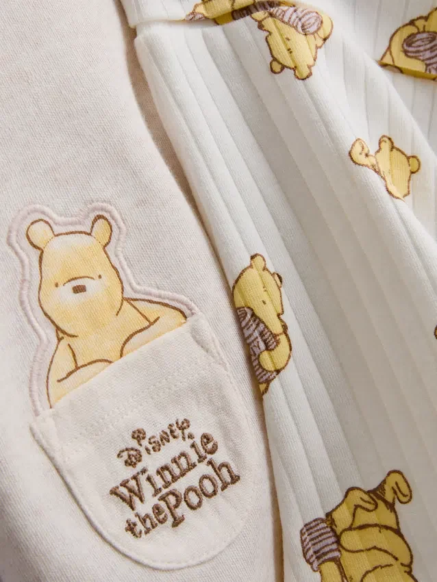 0-18 meses | Conjunto para recém-nascidos com top cruzado e calções do Ursinho Pooh da Disney