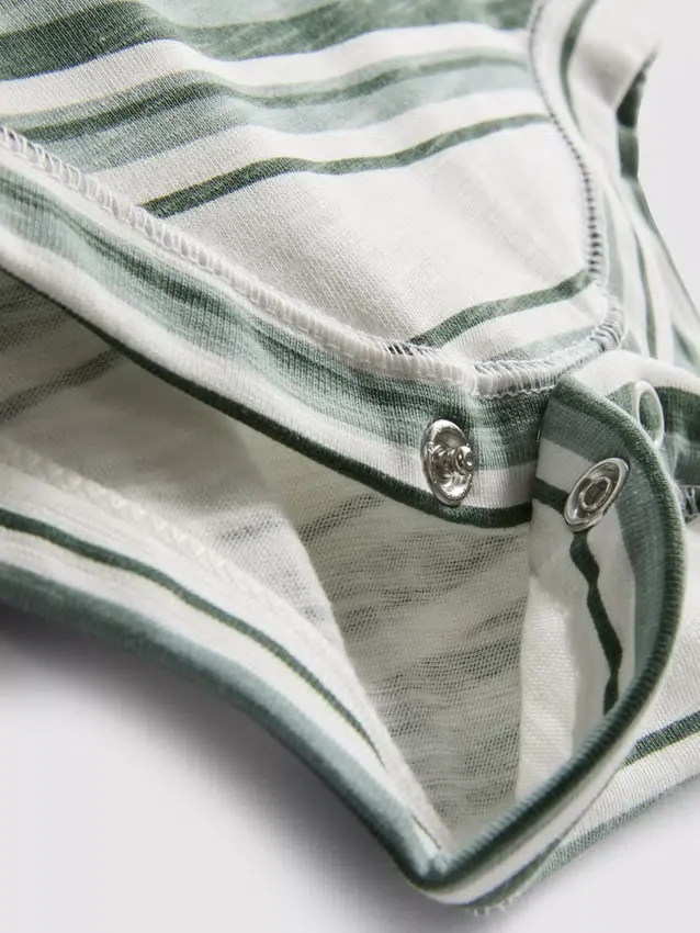 0-18 meses | Conjunto para recém-nascidos composto por body de manga comprida e macacão com textura em waffle