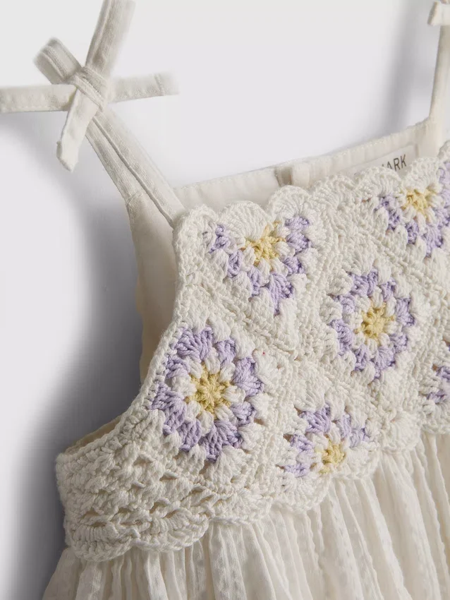 0-18 meses | vestido de croché para recém-nascido
