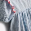 0-18 meses | vestido de recém-nascido às riscas em seersucker