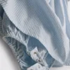 0-18 meses | vestido de recém-nascido às riscas em seersucker