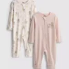 0-24 meses | Conjunto de 2 macacões com fecho de correr do Bambi da Disney
