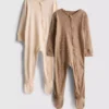 0-24 meses | Conjunto de 2 pijamas com fecho de correr